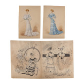THREE VICTORIAN FASHION ILLUST