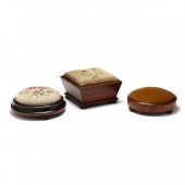 THREE VICTORIAN FOOTSTOOLS Mid