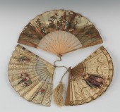 Three Victorian Hand Fans The