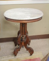 THREE VICTORIAN MARBLE-TOP WAL