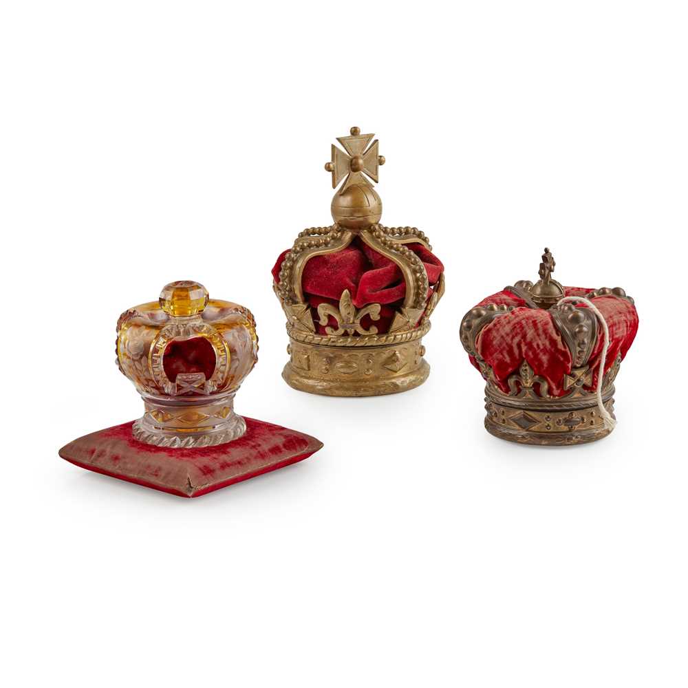 THREE VICTORIAN NOVELTY CROWN