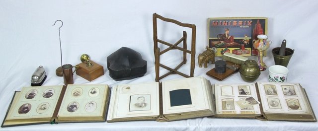Three Victorian photograph albums