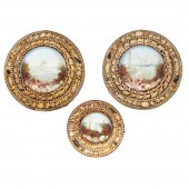 THREE VICTORIAN SHELLWORK SOUV