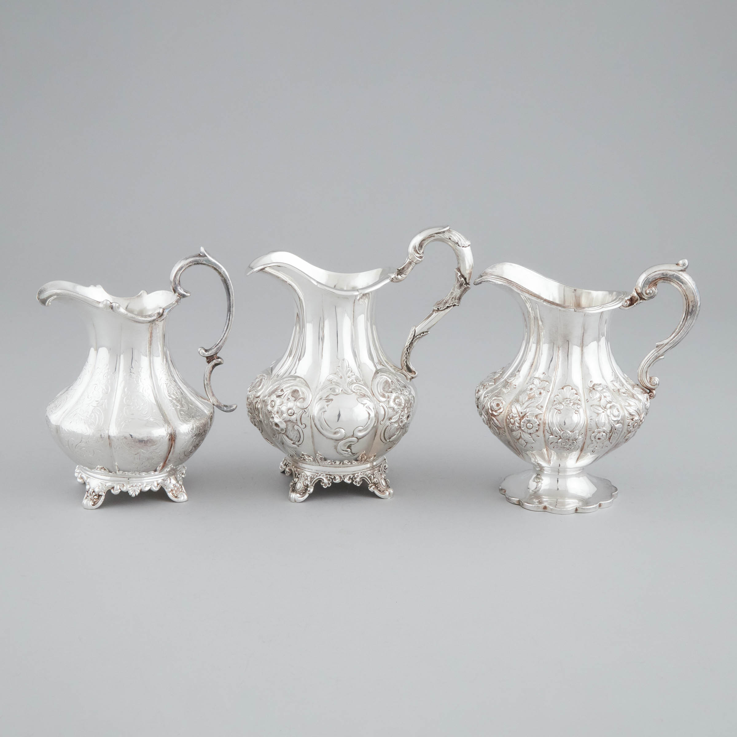 Three Victorian Silver Cream