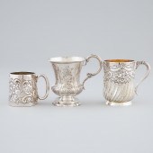 Three Victorian Silver Mugs, A