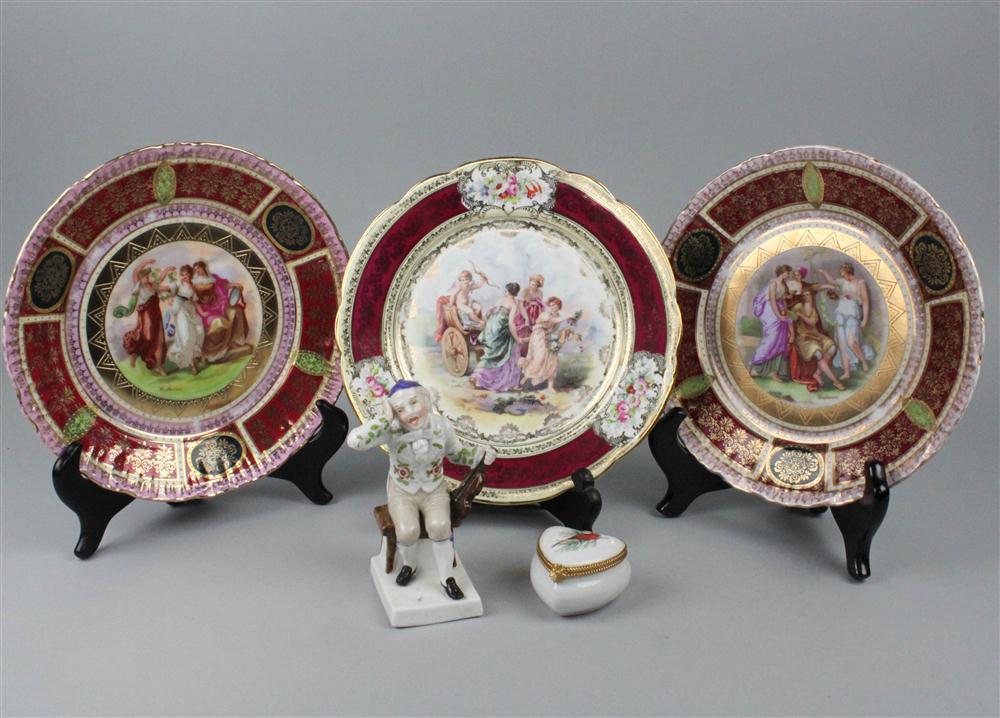THREE VIENNA STYLE CABINET PLATES