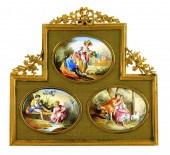 THREE VIENNESE ENAMEL PORCELAI