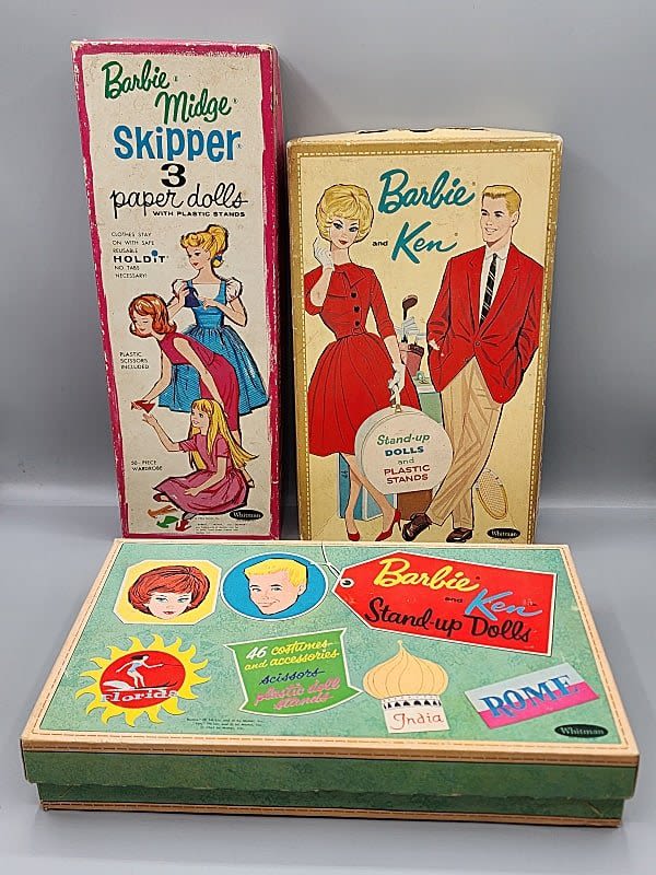 Three Vintage Barbie and Friends