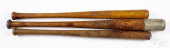 THREE VINTAGE BASEBALL BATS<br
