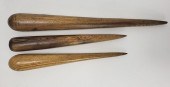THREE VINTAGE CARVED WOOD SAIL