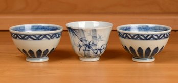 Three vintage Chinese porcelain tea