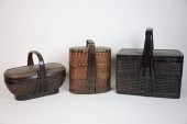 THREE VINTAGE CHINESE WOVEN FO