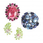 THREE VINTAGE COSTUME JEWELRY