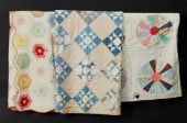 THREE VINTAGE CUTTER QUILTSThr
