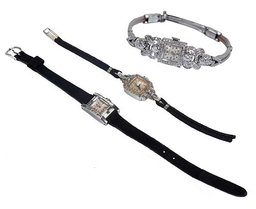THREE VINTAGE DIAMOND LADIES'