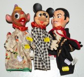 THREE VINTAGE DISNEY PUPPETS &