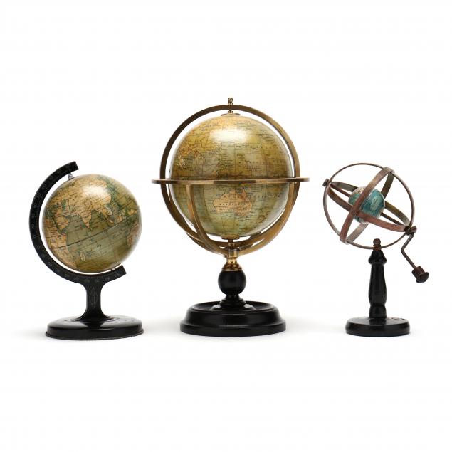 THREE VINTAGE ENGLISH TERRESTRIAL