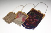 THREE VINTAGE EVENING BAGS. Ea
