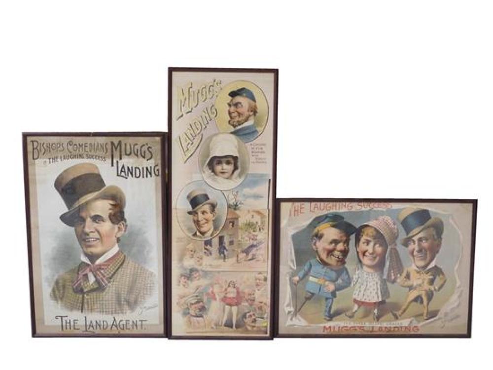 THREE VINTAGE FRAMED POSTERS, TWO