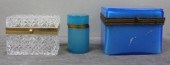 Three Vintage Glass Boxes.2 aq