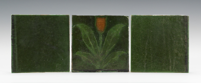 Three Vintage Grueby Glazed Ceramic