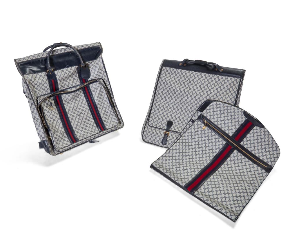 THREE VINTAGE GUCCI MONOGRAM