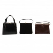 THREE VINTAGE HANDBAGS The fir