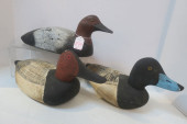 THREE VINTAGE HANDPAINTED WORK