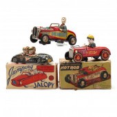 THREE VINTAGE JALOPY TIN LITHO