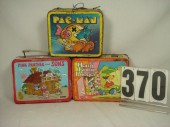 Three vintage lunch boxes, Pin