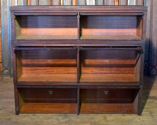 Three vintage mahogany double