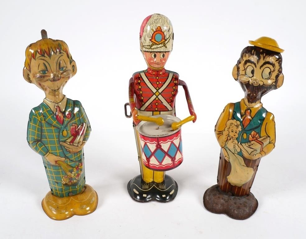 THREE VINTAGE MARX STANDING
