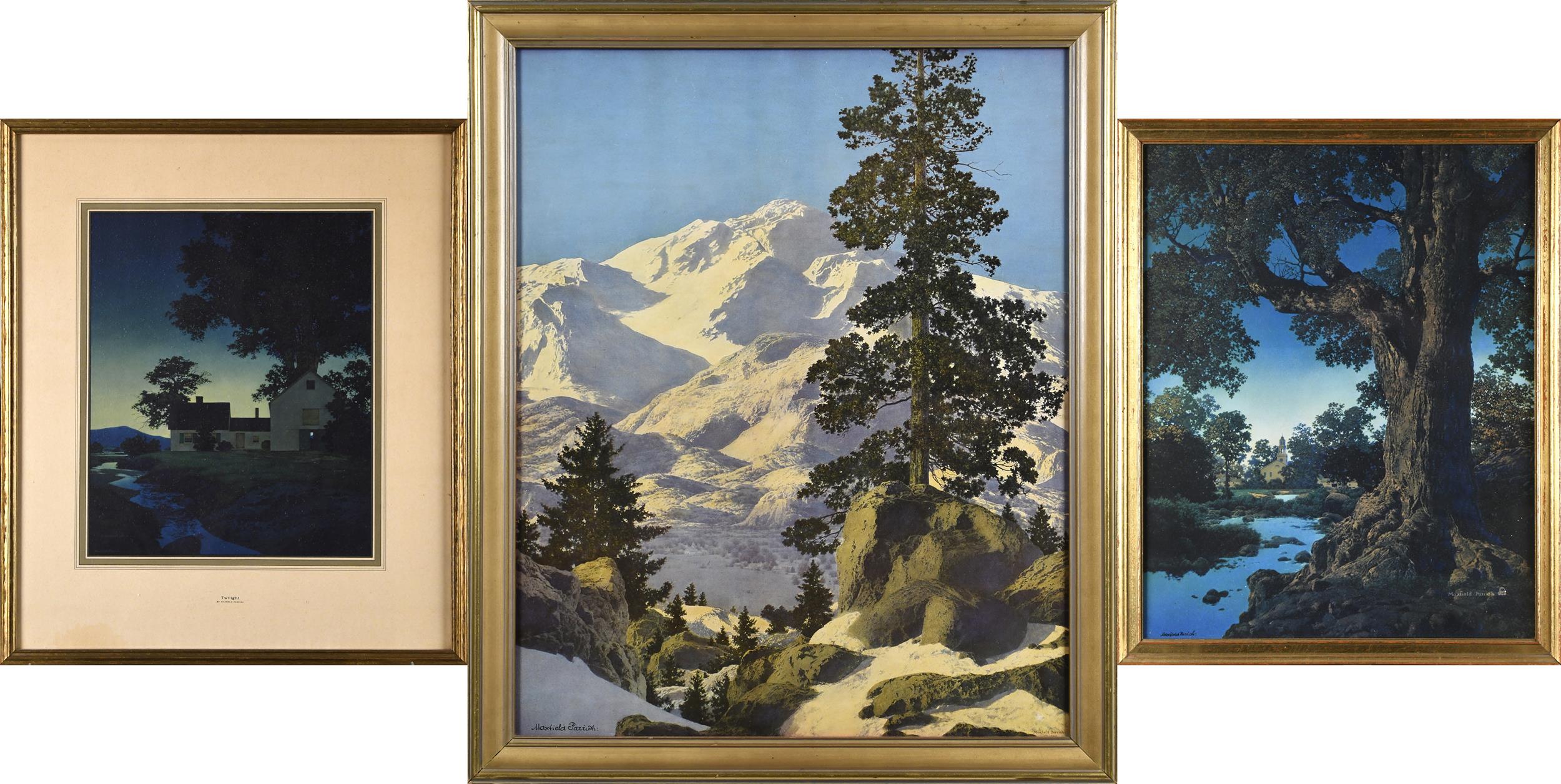 THREE VINTAGE MAXFIELD PARRISH