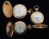 THREE VINTAGE MENS' GOLD PLATE