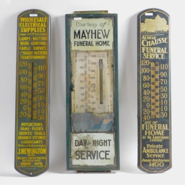 THREE VINTAGE METAL ADVERTISING