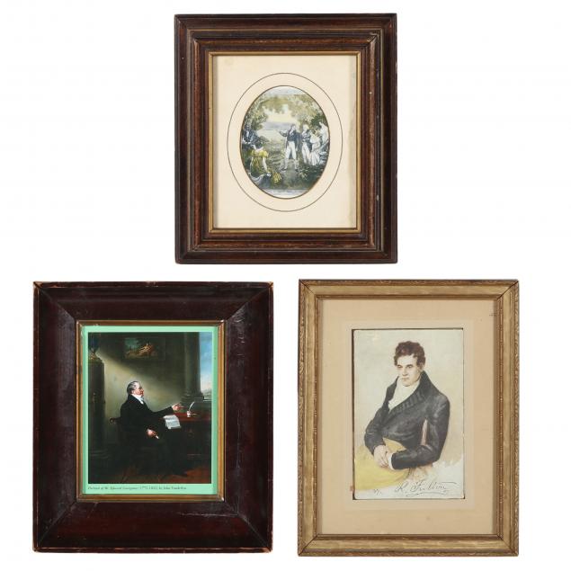 THREE VINTAGE MINIATURE PRINTS