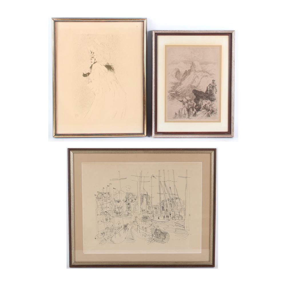 THREE VINTAGE PRINTS SIGNED IN