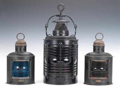 Three Vintage Ships Lanterns
