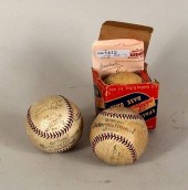 THREE VINTAGE SIGNED SPALDING