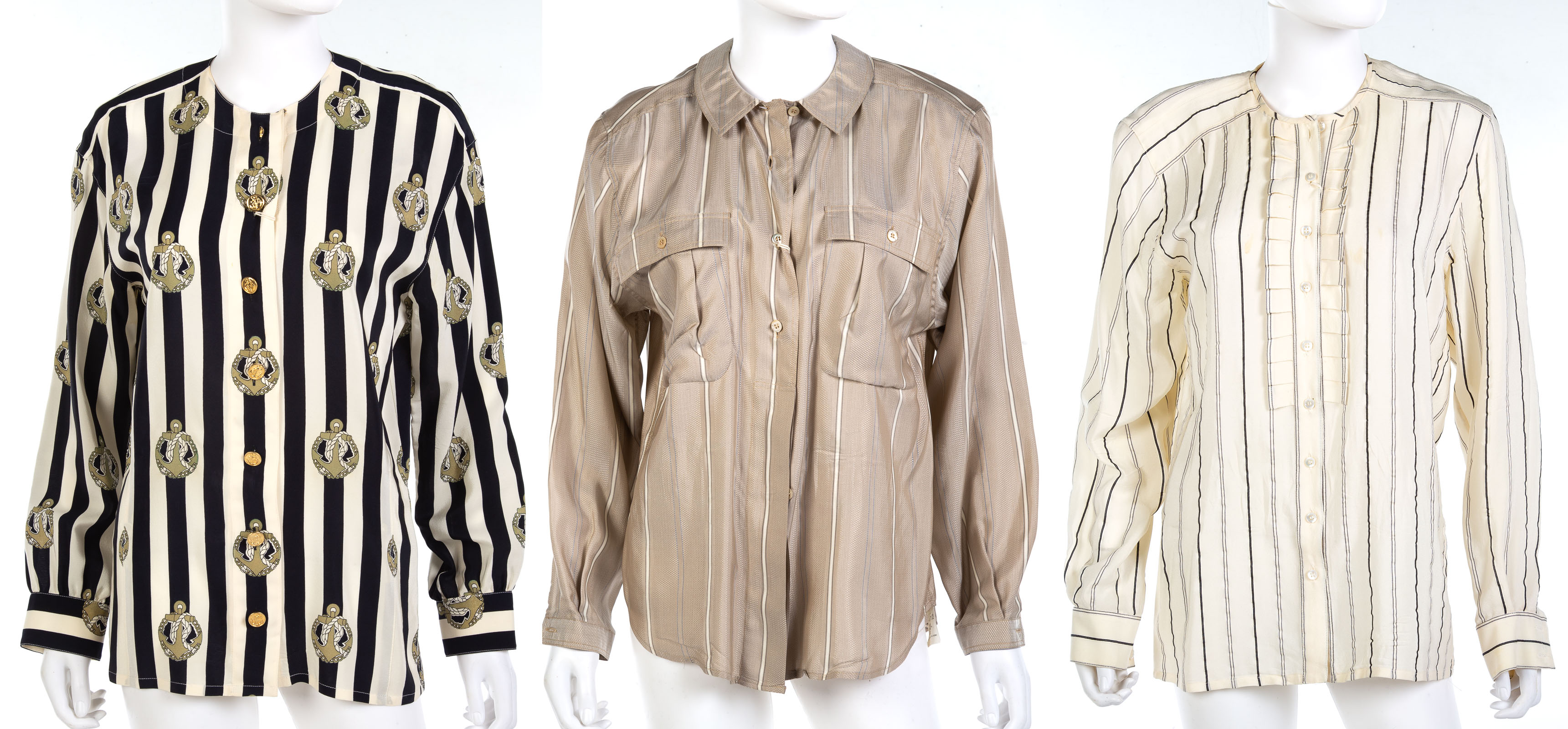 THREE VINTAGE SILK BLOUSES