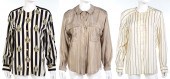 THREE VINTAGE SILK BLOUSES Str
