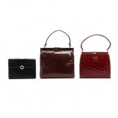 THREE VINTAGE SKINS BAGS The f