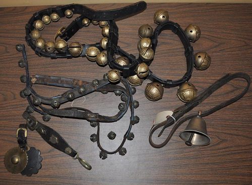 THREE VINTAGE SLEIGH BELL