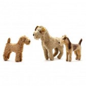 THREE VINTAGE STUFFED TOY DOGS