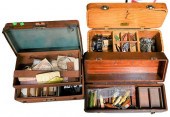 THREE VINTAGE TACKLE BOXESThre