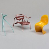 THREE VITRA MINIATURE CHAIRSCo