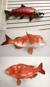 THREE WALL-MOUNT FISH TROPHIES