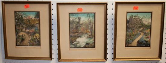 Three Wallace Nutting framed prints