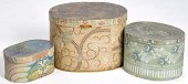 THREE WALLPAPER BOXES, 19TH C.