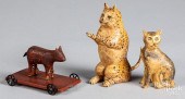 THREE WALTER GOTTSHALL CARVED